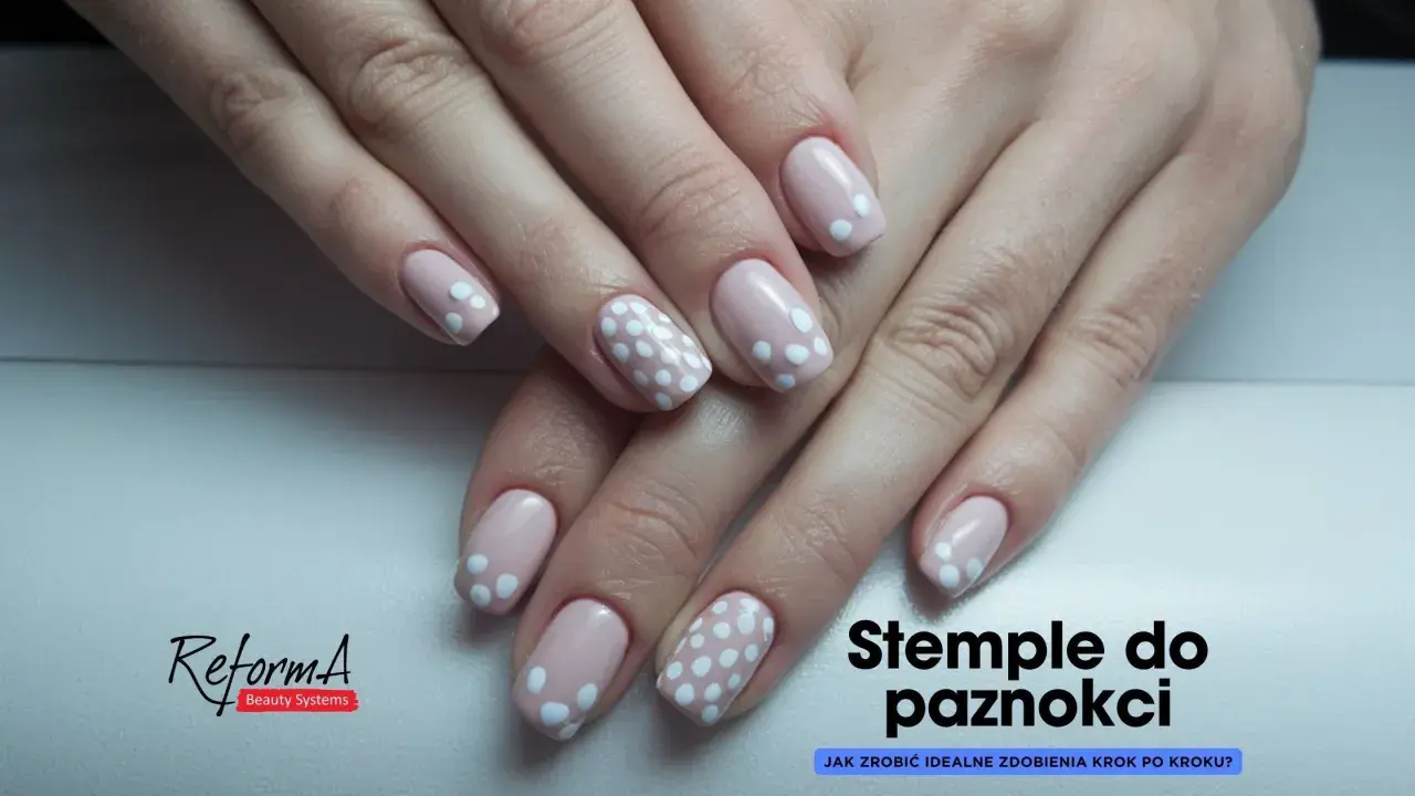 Delikatne paznokcie w groszki. Zobacz, jak zrobić french stemplem idealne zdobienia krok po kroku!