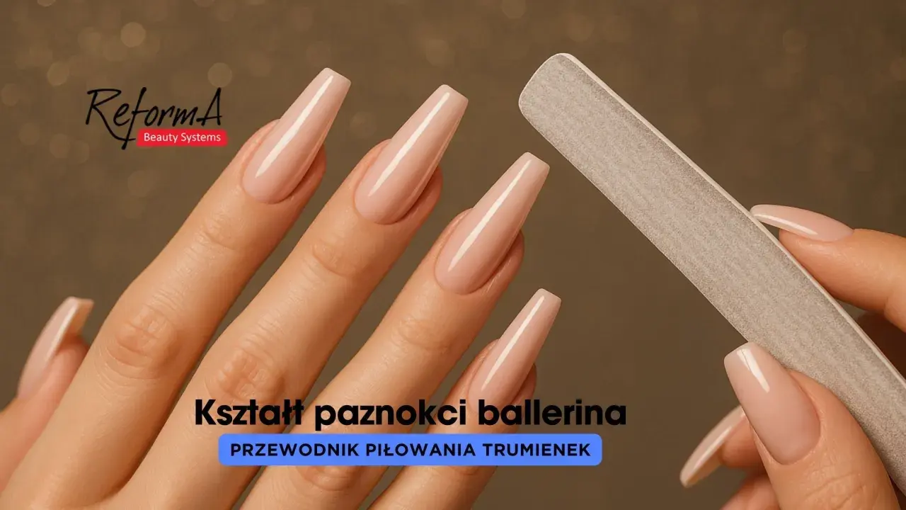 Dłonie z idealnie opiłowanymi paznokciami baleriny, gotowe do perfekcyjnego manicure.