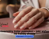 Eleganckie, beżowe paznokcie z subtelnym zdobieniem. Idealny wybór na każdą okazję, podkreślający naturalne piękno dłoni.