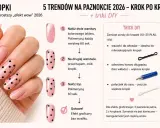 Różowe paznokcie w czarne kropki – idealne paznokcie do szkoły. Prosty tutorial krok po kroku, jak uzyskać efekt "wow" w 2026 roku.