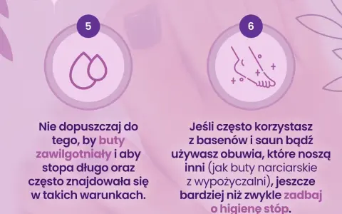 Czego boi się grzybica paznokci? Wilgotne buty i brak higieny stóp to jej sprzymierzeńcy. Dbaj o suche stopy i czyste obuwie.