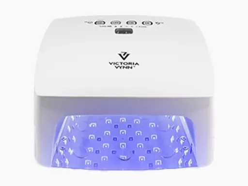 Biała lampa multiled Victoria Vynn z niebieskim podświetleniem LED, idealna do utwardzania lakierów hybrydowych.
