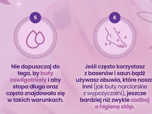 Czego boi się grzybica paznokci? Wilgotne buty i brak higieny stóp to jej sprzymierzeńcy. Dbaj o suche stopy i czyste obuwie.