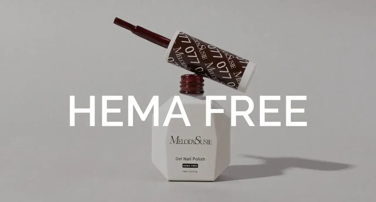 Lakier hybrydowy Melody Susie. HEMA FREE co to znaczy? Bezpieczny dla alergik&oacute;w, bez drażniących składnik&oacute;w.